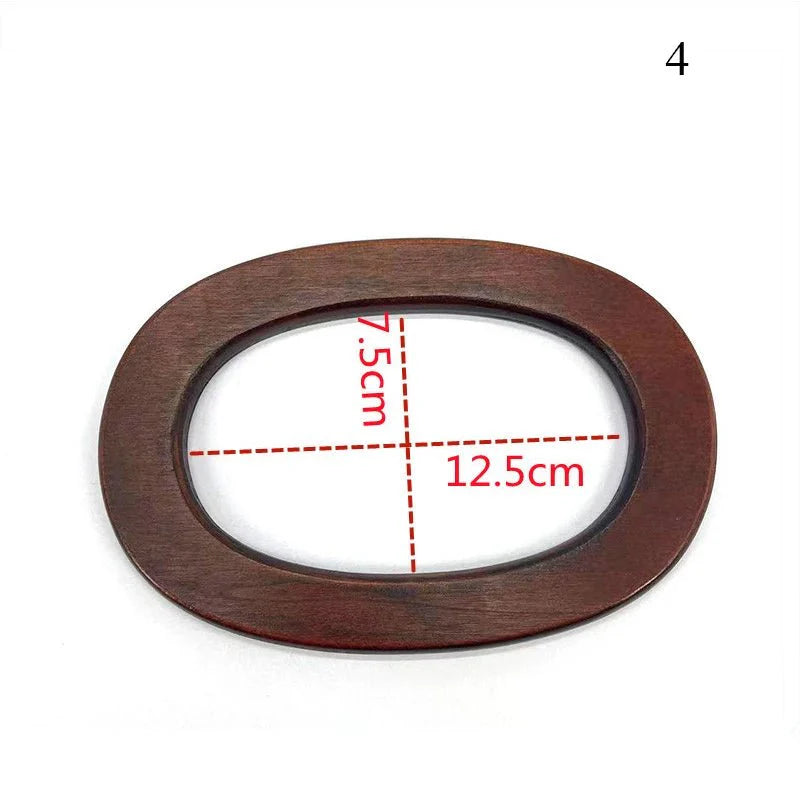 Round D-shaped Rectangle Wooden Bag Handles