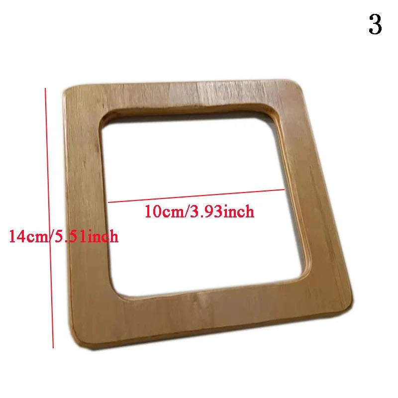 Round D-shaped Rectangle Wooden Bag Handles