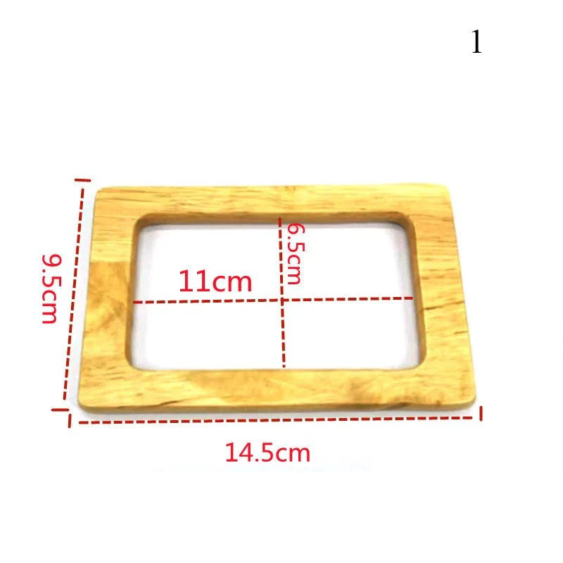 Round D-shaped Rectangle Wooden Bag Handles