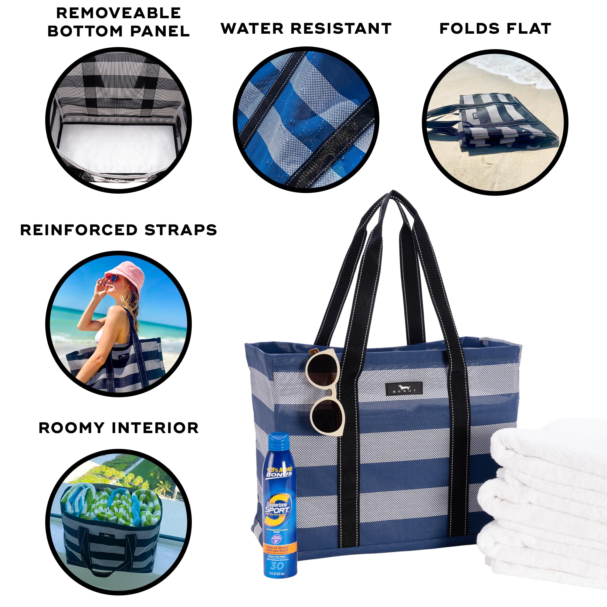 SCOUT Roadtripper - Large Beach Tote Bags