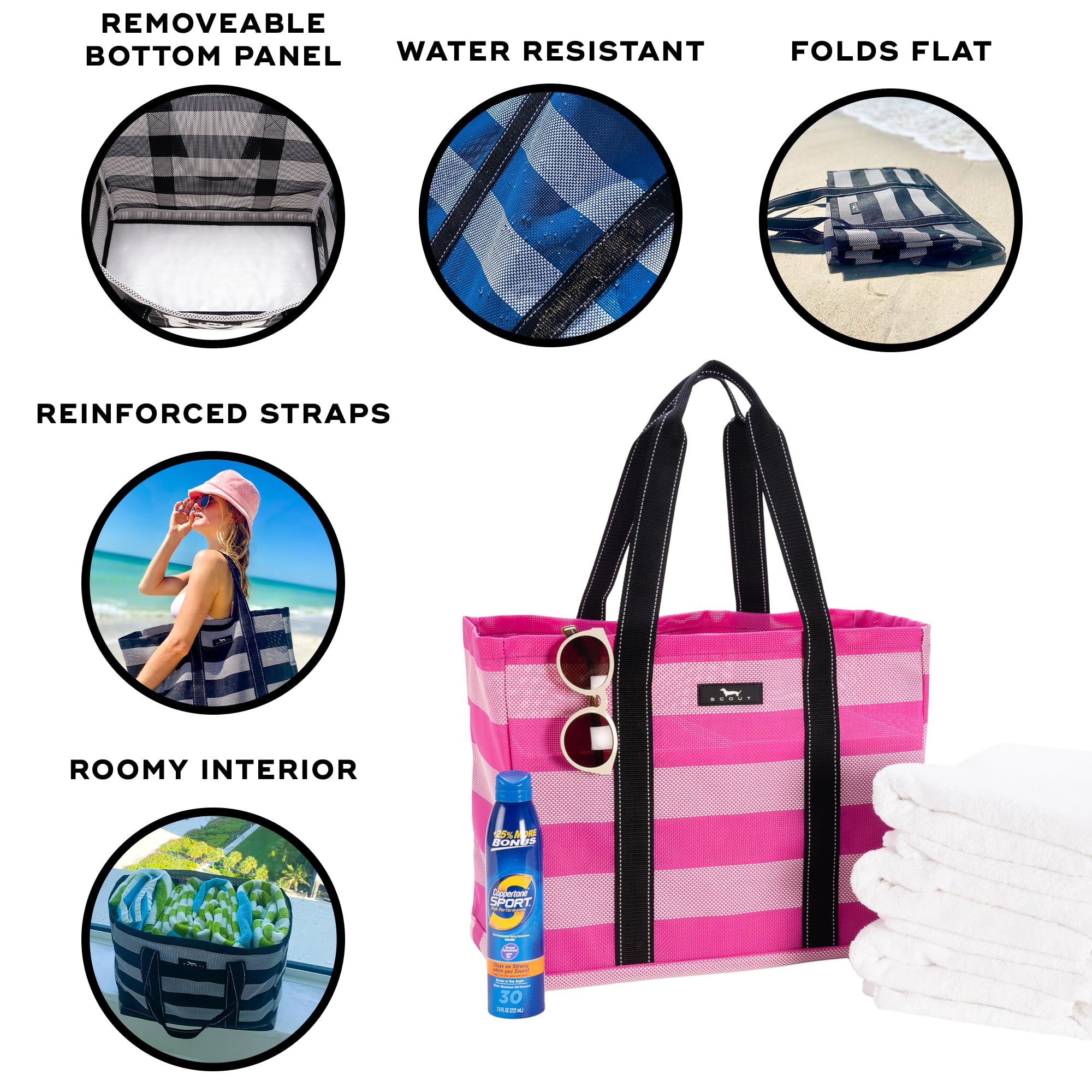 SCOUT Roadtripper - Large Beach Tote Bags
