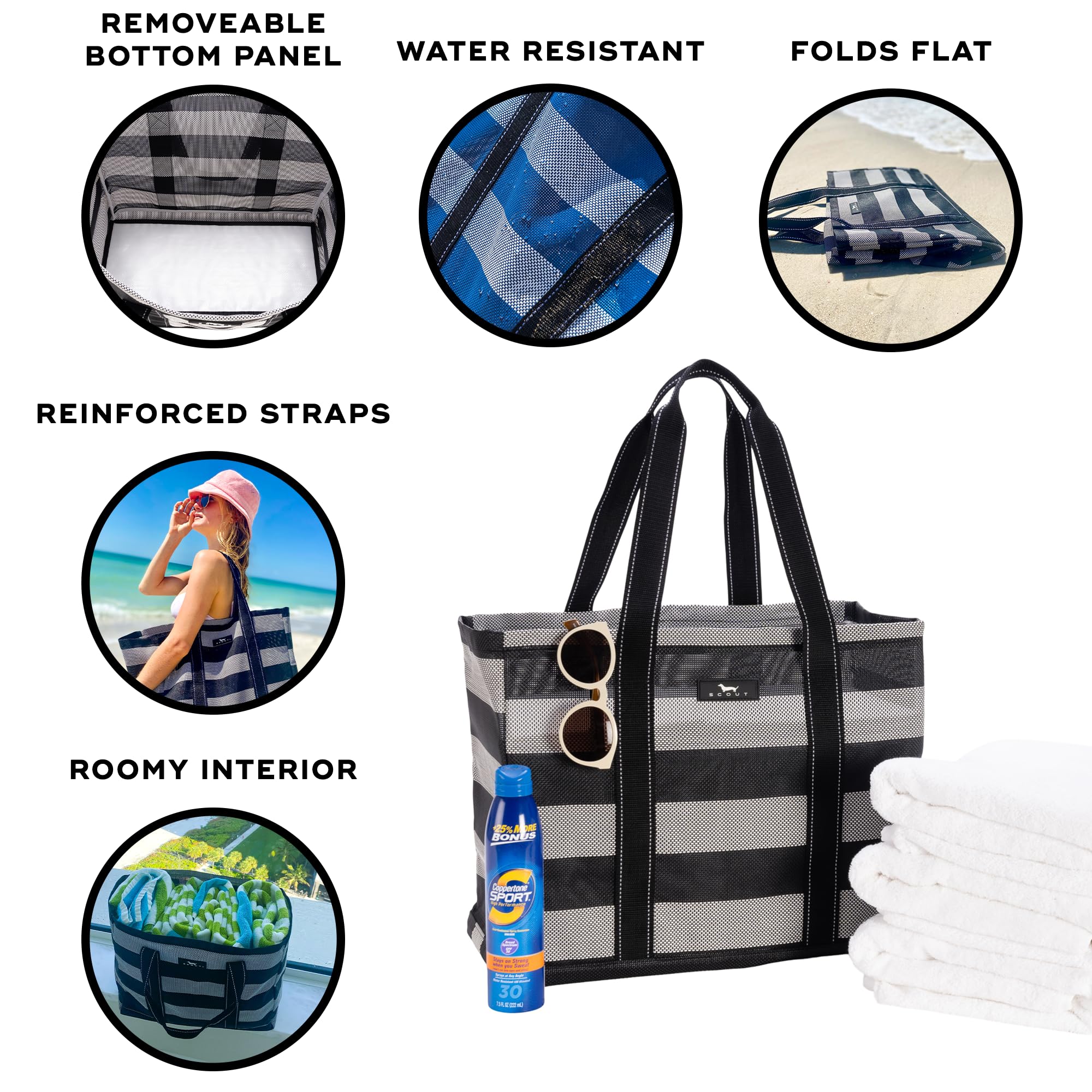 SCOUT Roadtripper - Large Beach Tote Bags