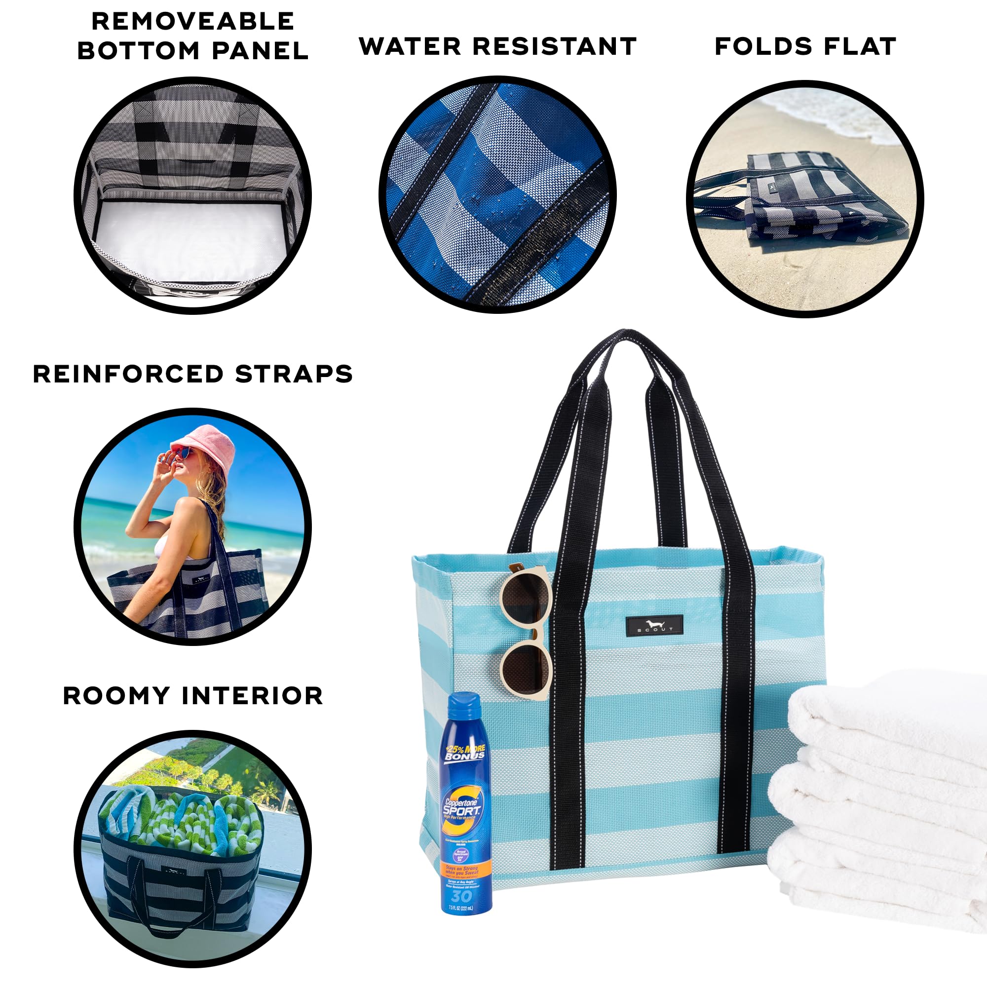 SCOUT Roadtripper - Large Beach Tote Bags