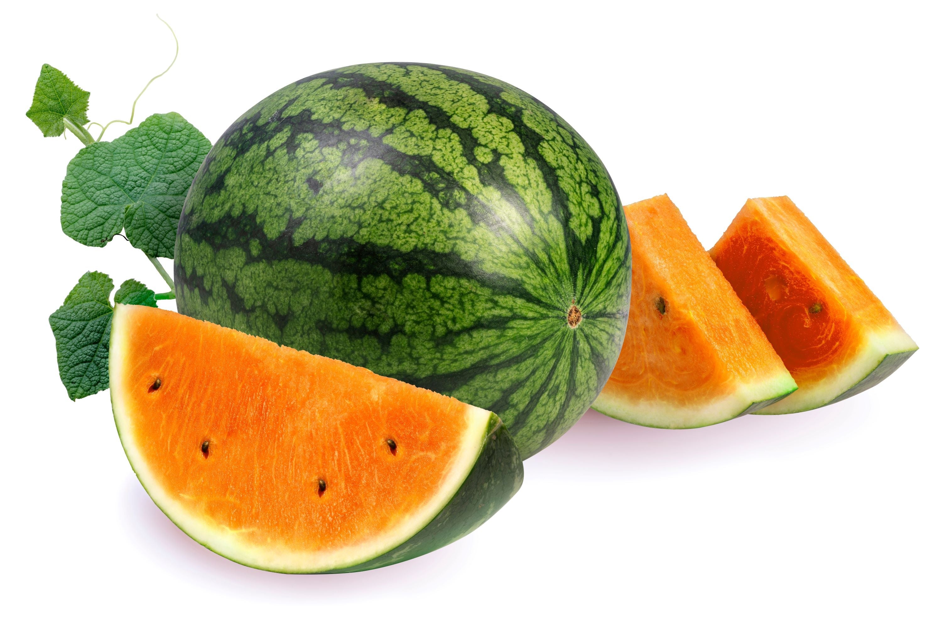 50 TENDERSWEET ORANGE WATERMELON Orange Flesh Citrullus Lanatus Fruit Melon Seeds