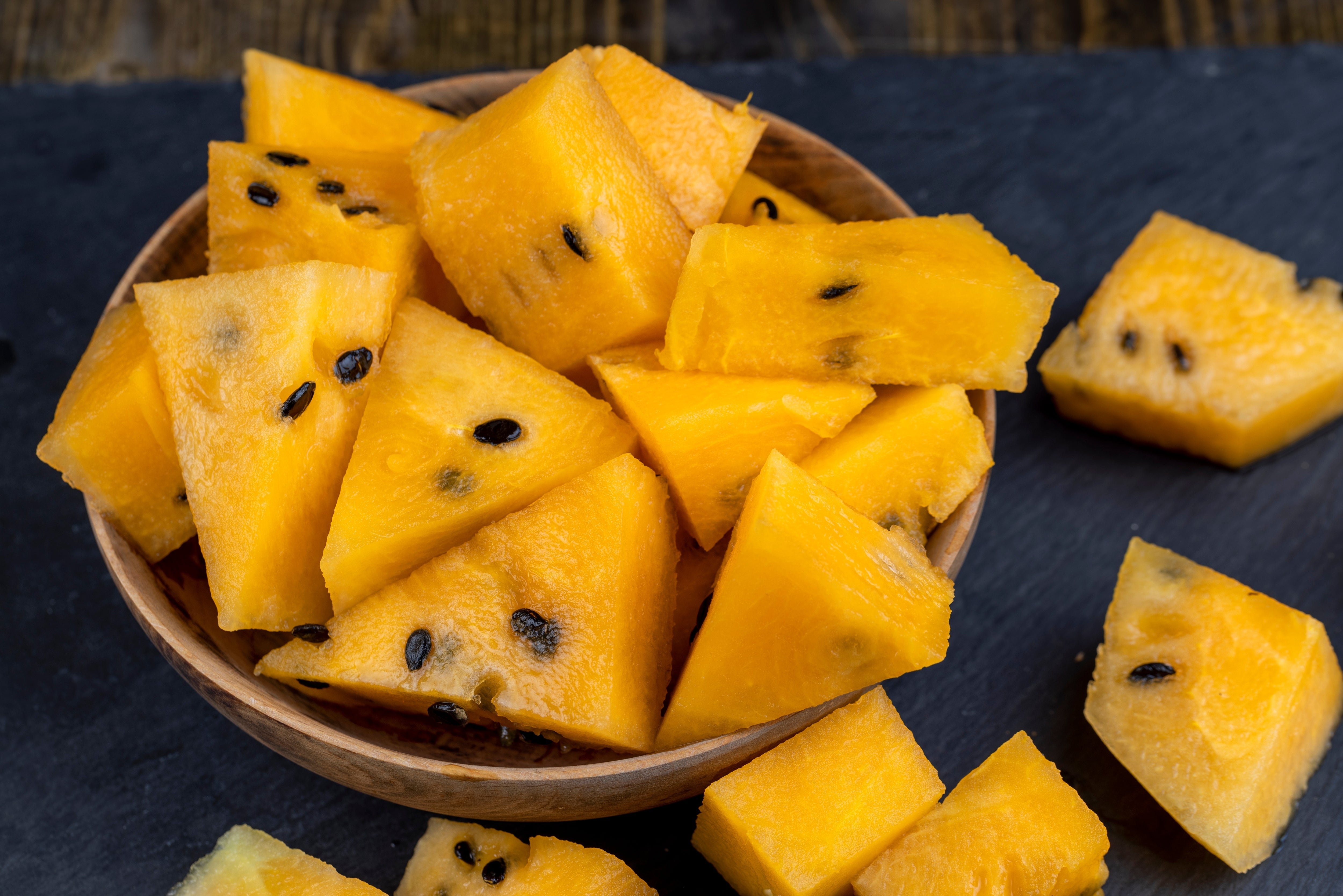 50 TENDERSWEET ORANGE WATERMELON Orange Flesh Citrullus Lanatus Fruit Melon Seeds