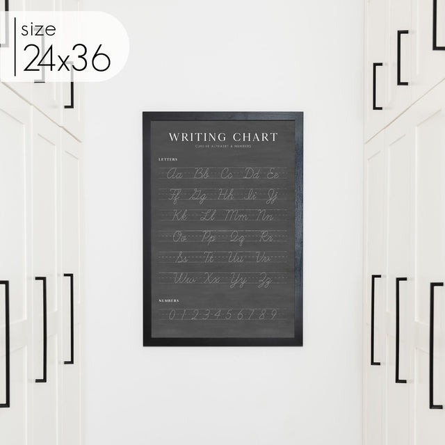 Chalkboard Cursive Writing Chart