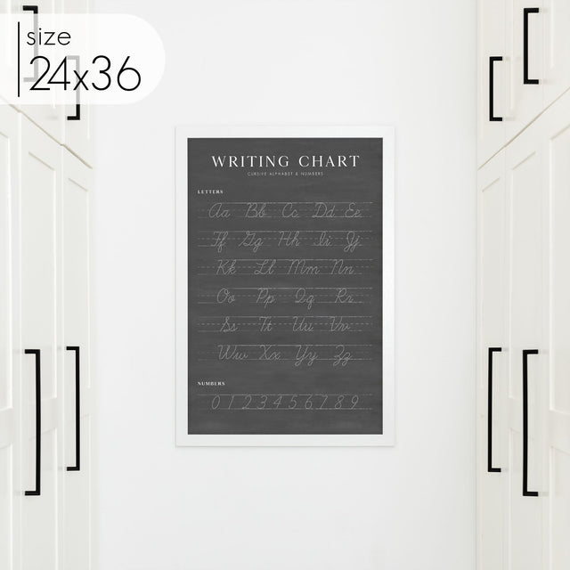 Chalkboard Cursive Writing Chart