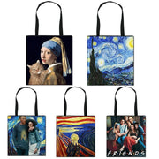 Starry Night / Statue David / Mona Lisa Handbags