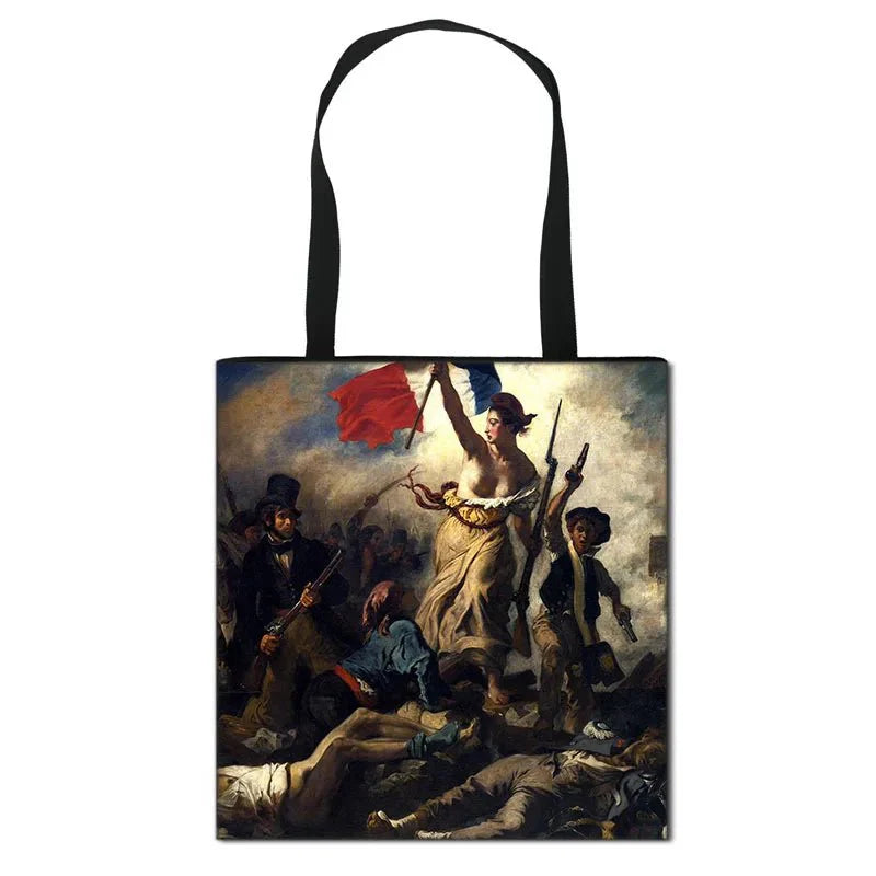 Starry Night / Statue David / Mona Lisa Handbags