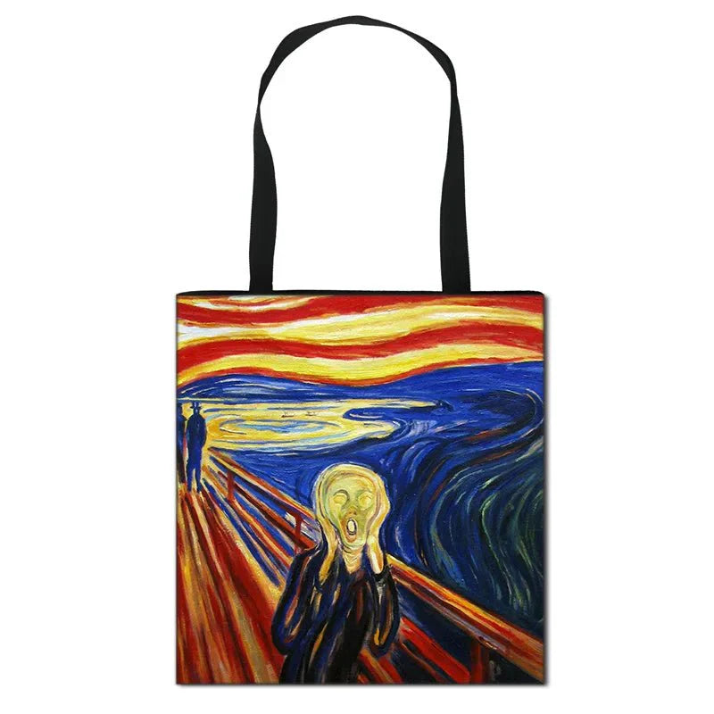 Starry Night / Statue David / Mona Lisa Handbags