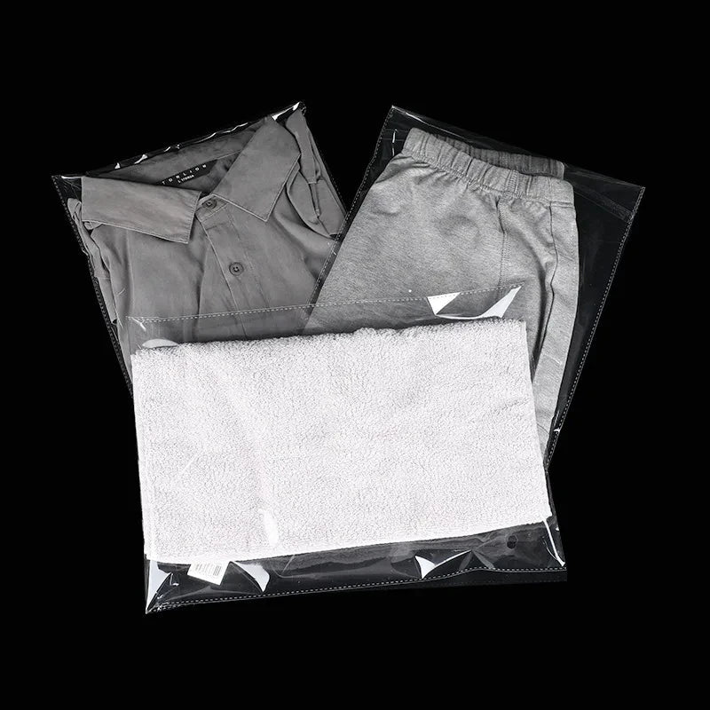 Storeage Bags 100 Pieces Clear Apparel Bags Self Seal
