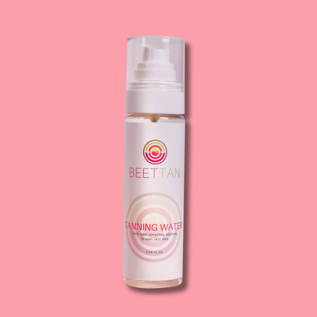 TANNING WATER WITH COLOR CORRECTING ADDITIVES TO EVEN SKIN TONE