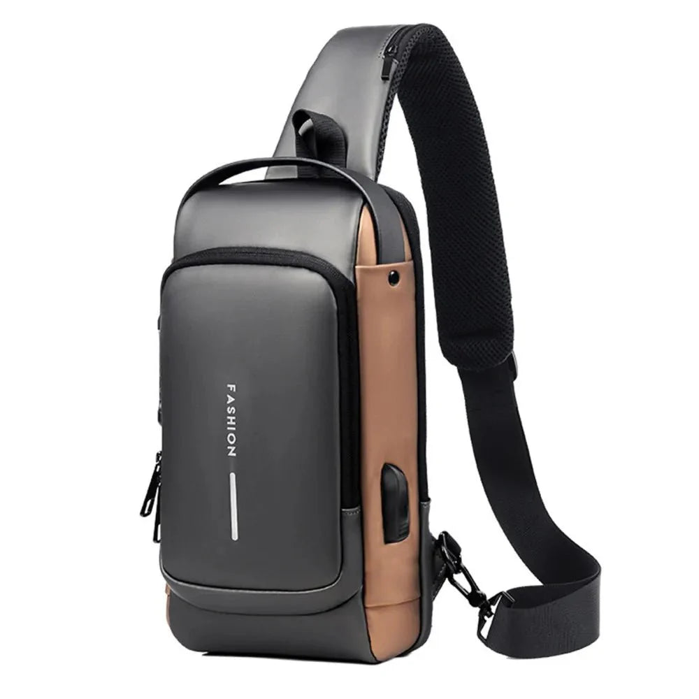 USB Charging Sport Sling Bag