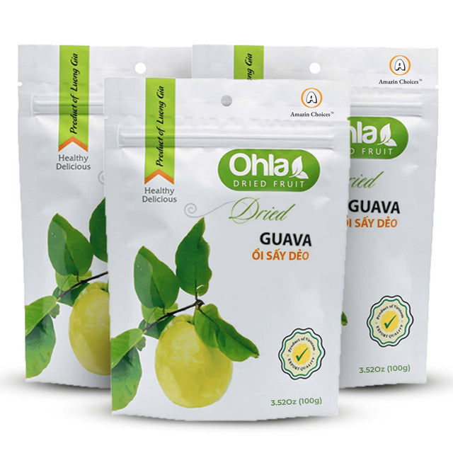 Amazin Choices Dried Guava, 3.52 oz, Pack of 3