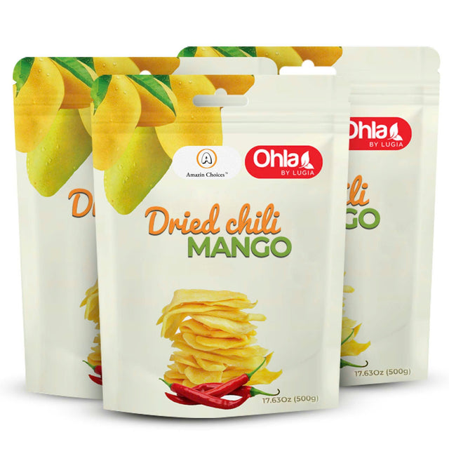 Amazin Choices Dried Chili Mango, 17.63 Oz, Pack of 3
