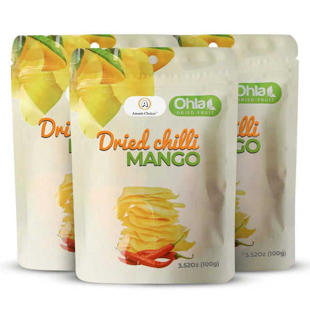 Amazin Choices Dried Chili Mango, 3.5 oz, Pack of 3