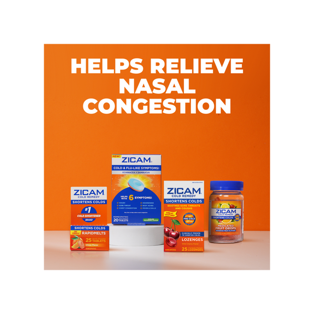 Zicam Zinc Cold Remedy RapidMelts, Quick Dissolve Tablets, Cherry, 25 ct